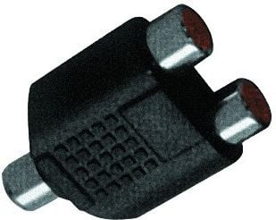 Adaptor AV LechPol RCA (Cinch) - RCA (Cinch) x2 negru (ZLA0306)