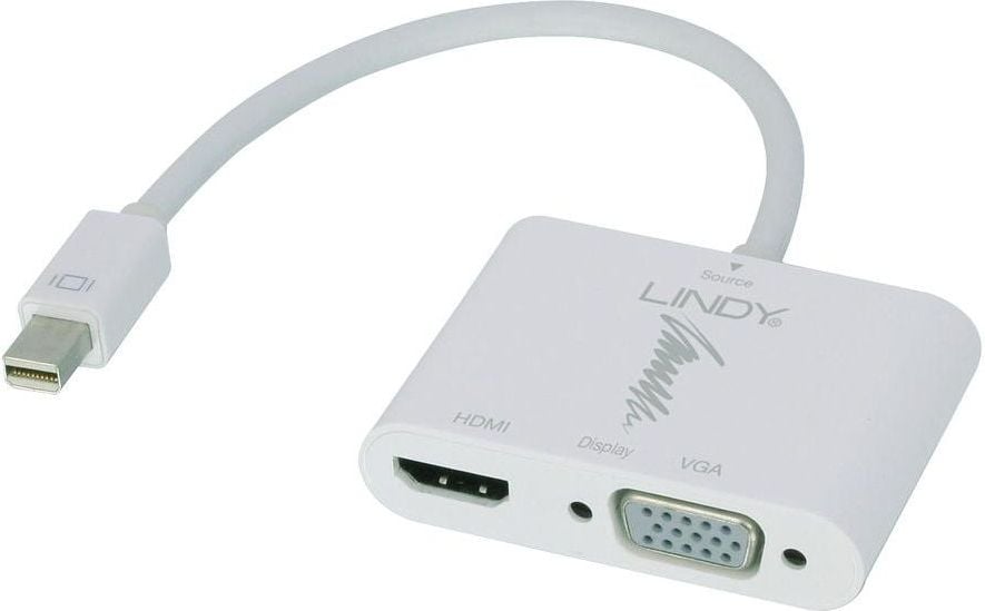 Mini DisplayPort la HDMI D-Sub (VGA), 0,15, Alb (41070)