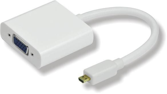 Micro HDMI D-Sub (VGA), 0,15, alb (HDMIDVGA)