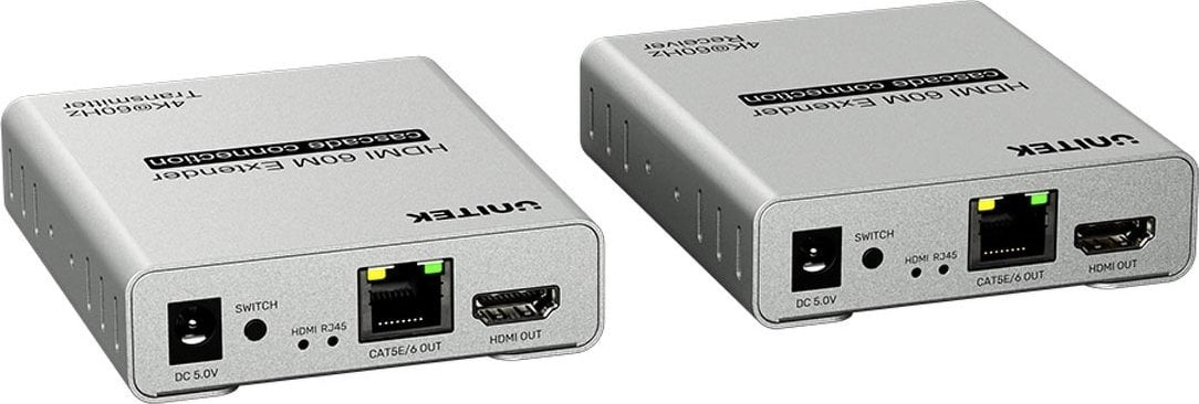 Adapter AV Unitek Unitek Ekstender HDMI 2.0 4K przez Ethernet do 60m