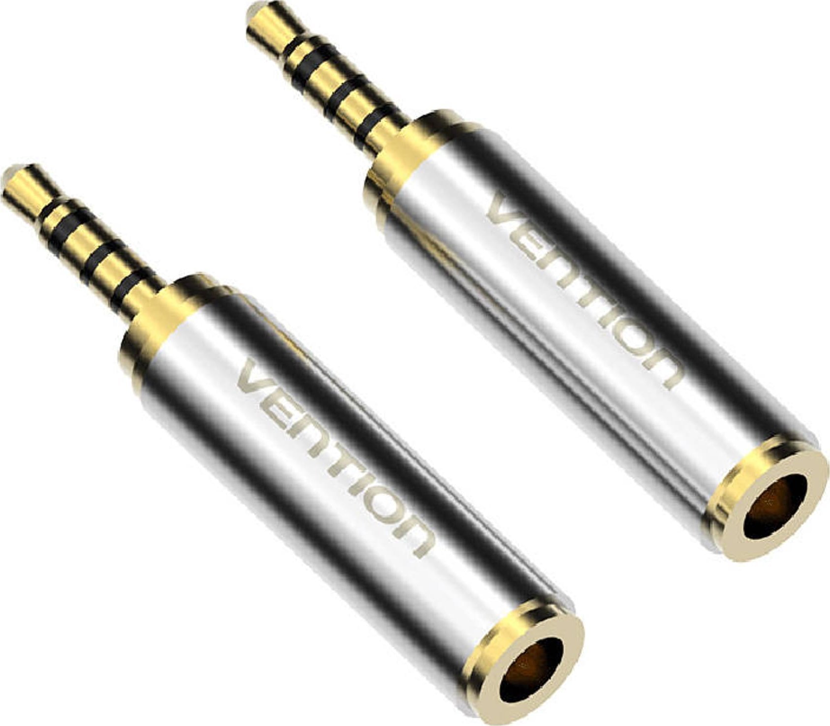 Adaptor AV Vention Adaptor audio mini mufă de 3,5 mm (femă) la 3,5 mm (mascul) Vention, VAB-S02 (auriu)