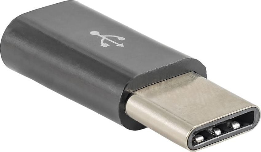 Adaptor Akyga AK-AD-46, Micro USB tip B la USB tip C, Negru