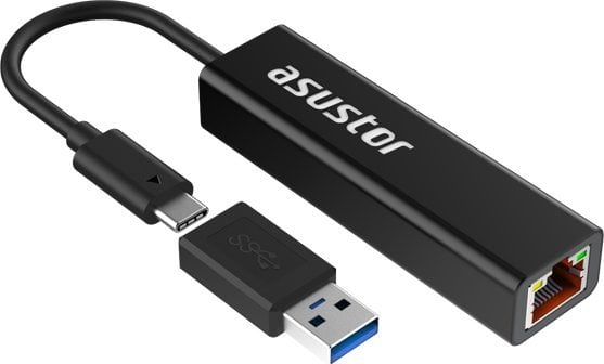 Adaptor USB Asustor Adaptor Asustor AS-U2.5G2, USB3.2 Gen 1 Type-C la 2.5GBASE-T (cu adaptor USB-C la A)