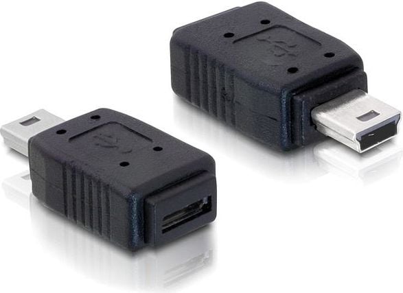 Adaptor USB mini tata - USB micro-A+B mama, Delock - 65155