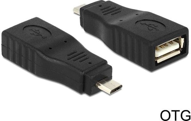 Adaptor OTG USB 2.0 A la micro USB B M-T, Delock 65549