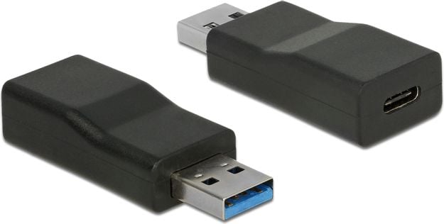 Adaptor USB Delock USB-C - USB Negru (65696)