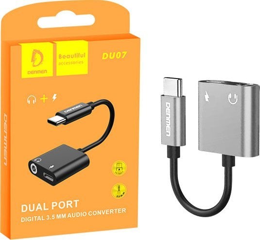 Denmen DU07 USB-C - Adaptor USB-C argintiu (29990)