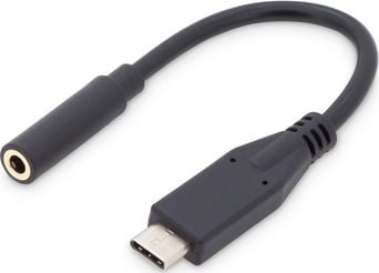 USB-C minijack 3.5mm, 0,2m, negru (AK-300321-002-S)