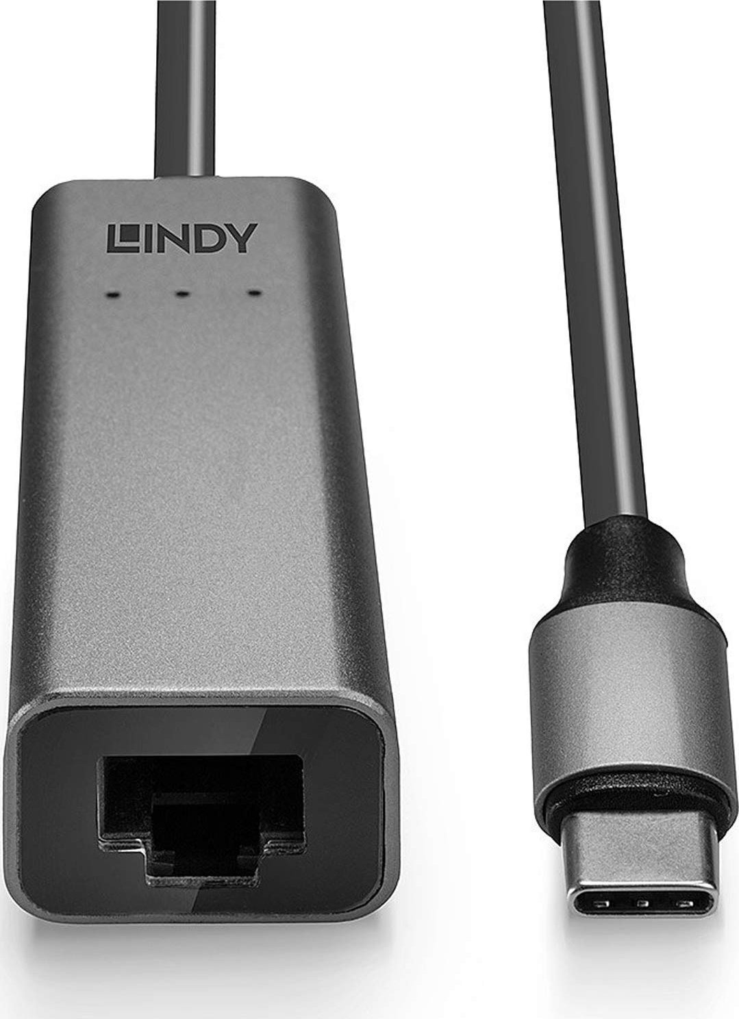 Adaptor USB Lindy 43314 USB-C - RJ45 gri (43314)