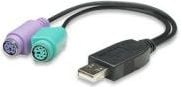 Adaptor USB Manhattan USB - PS/2 x2 Negru (179027)