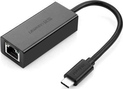 Adapter USB Ugreen Adapter zewnętrzny Ethernet RJ45 do USB-C męski UGREEN 30287, 10/100 Mbps (czarny)