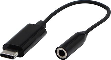 Reducerea audio, USB C (3.1) M-Jack (3,5 mm) F 0, stereo, negru