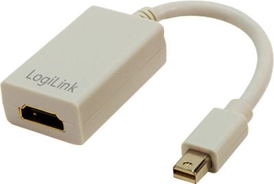 Adaptor audio video , LogiLink , Mini DisplayPort la HDMI cu audio ,alb