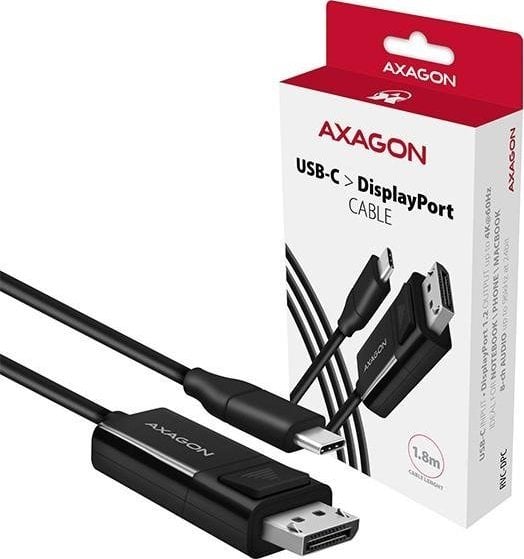 Adaptor AV Axagon AXAGON RVC-DPC, USB-C -> Convertor DisplayPort / cablu 1.8m, 4K/60Hz