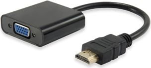 Adaptor AV Echipat HDMI - D-Sub (VGA) + mufă 3,5 mm negru (11903607)