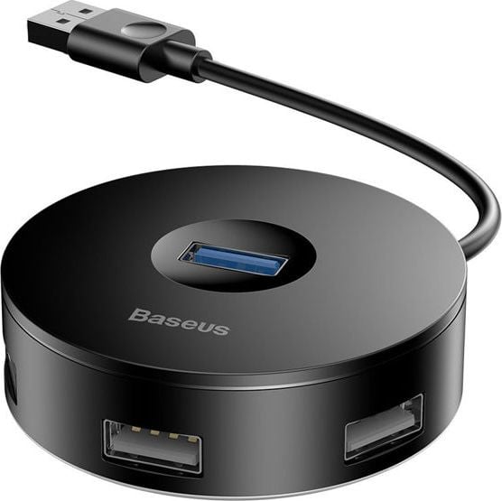 Hub-uri - Adaptor Baseus, Round Box HUB USB 3.0, 3 x USB, Negru