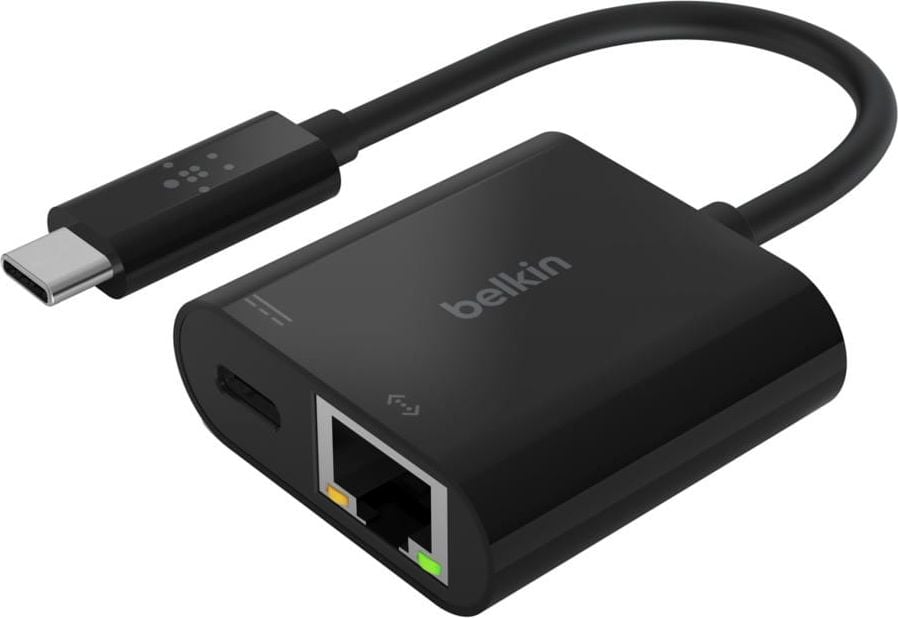 Adaptor Belkin, USB-C - Ethernet, Negru