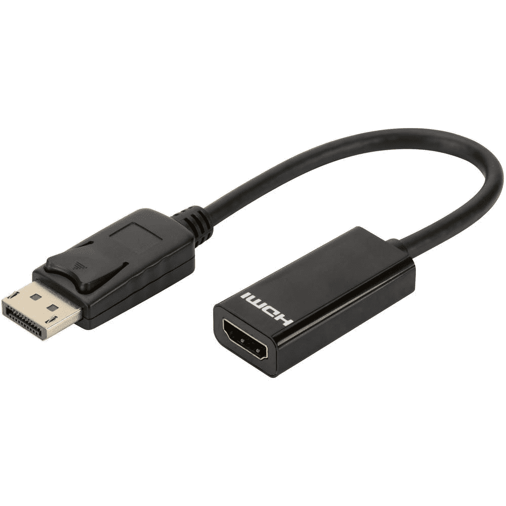 Adaptor cu cablu DP , Assman , DP tata plug / HDMI A mama jack , 0.15 m , negru