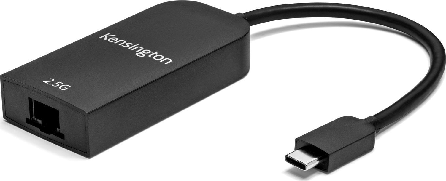 Adaptor Kensington USB Adaptor Kensington USB, conector USB-C> mufa RJ-45 (negru, 2,5 Gbit/s)