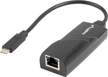 Placi de retea - Adaptor LAN Gigabit Lanberg 41871, USB 3.1 tip C la RJ45 ethernet 1000Mbps