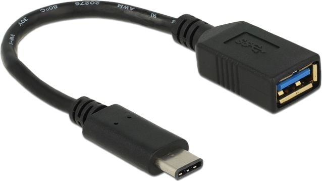 Adaptor SuperSpeed USB 3.1 tip C (host) la USB-A (device) T-M 15cm, Delock 65634