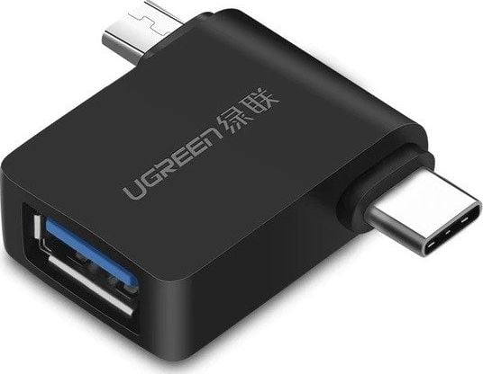 Adaptor UGREEN 2in1 OTG USB-A 3.0 la USB-C and micro-USB