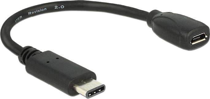 Adaptor USB 2.0 tip C la micro-B 2.0 15cm T-M, Delock 65578