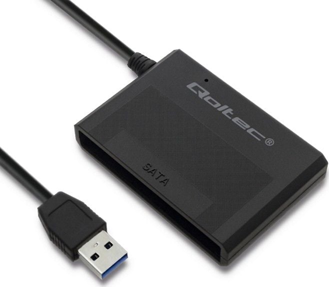 Adaptor USB 3.0 pentru HDD / SSD SATA3 de 2,5 `, Qoltec, Negru