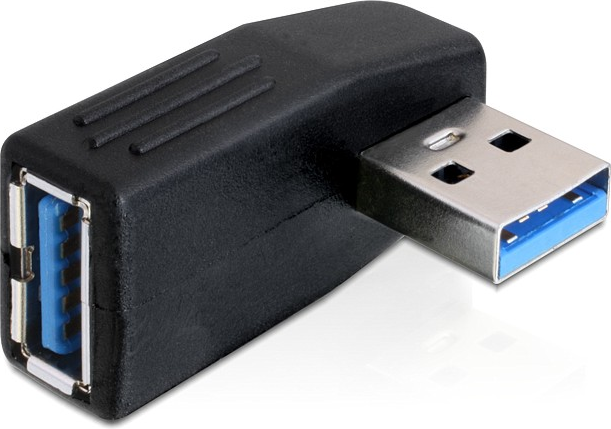 Adaptor USB 3.0 tata-mama in unghi de 90 de grade orizontal, Delock - 65341