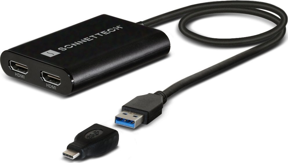 Adaptor USB Sonnet USB - HDMI x2 Negru (USB3-DHDMI)