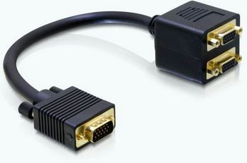 Adaptor VGA tata la 2x VGA mama, Delock - 65060