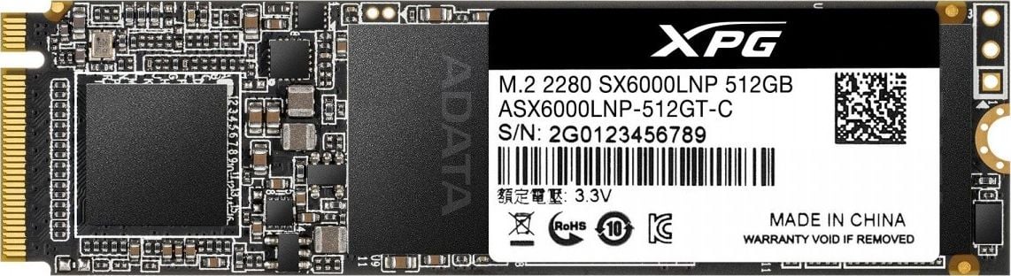 ADATA SSD XPG SX6000 Lite 512GB M.2 2280 PCI-E x4 Gen3 NVMe (ASX6000LNP-512GT-C)