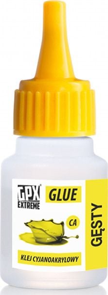 Adeziv cianoacrilat universal, GPX Extreme 20 g, vascos, tip super glue, instant, transparent, pentru metal, sticla, lemn, cauciuc, plastic, suprafete ceramice, EPP si altele