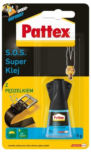 Adeziv cu pensula Pattex, SOS Super, 5 g, Multicolor