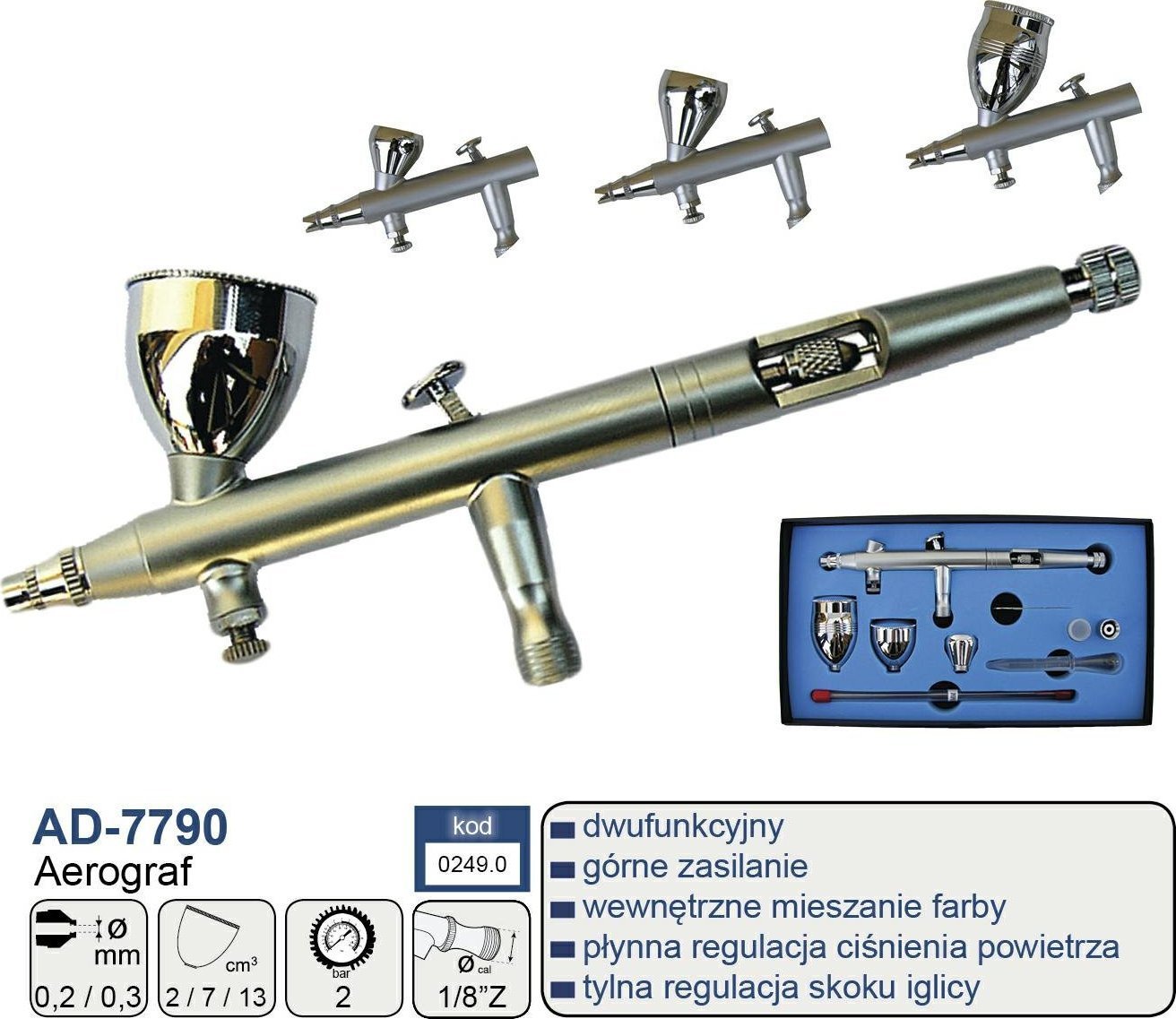 Adler ADLER AEROGRAPH 0.2mm+0.3mm AD-7790