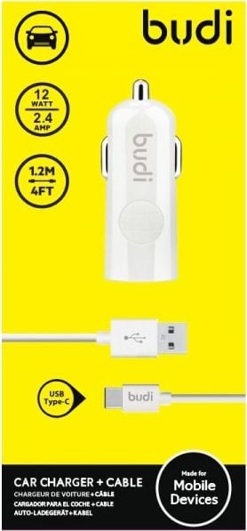 Încărcător Budi 1x USB-A 2,4 A (BD062T)