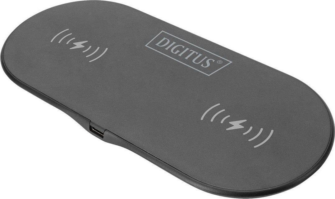 Încărcător Digitus Încărcător fără fir inductiv 15W Qi Duo-Power 1m USB-C Negru