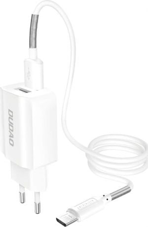 Incarcator Priza Dudao, A2EU 2 x USB, Cablu MicroUSB, 2.4 A, Alb