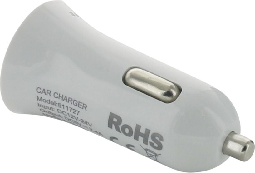 Incarcator auto Holdit 24A USB Alb (611727)