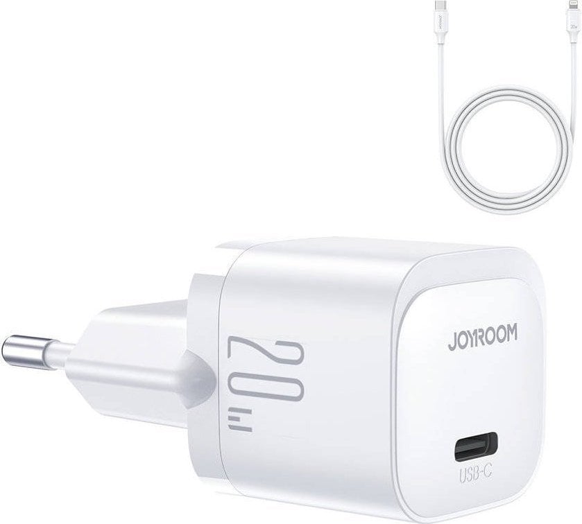 Ładowarka Joyroom Ładowarka sieciowa Joyroom JR-TCF02 USB-C 20W PD + kabel USB C/Lightning biała