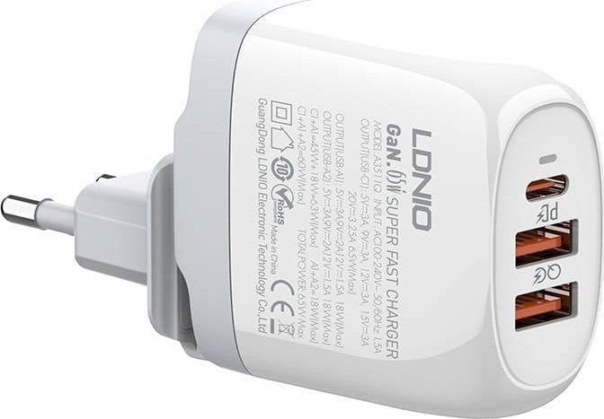 Încărcător LDNIO 2x USB-A 1x USB-C 3A (A3511Q EU)