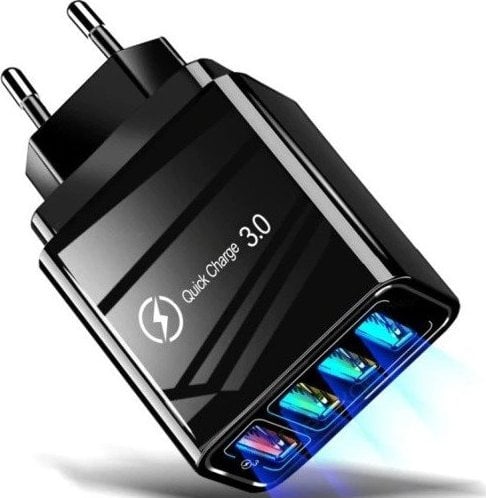 Încărcător M WALL CHARGER 3A NEGRU VEGA FASTON QUICK 3.0 FAST CHARGER 3100mA 4X USB 21W