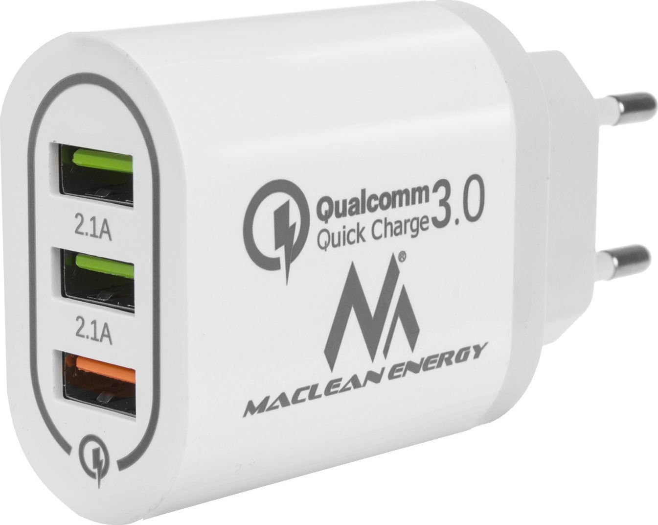 Incarcator QC 3.0 cu USB x 3, MCE479 B, alb