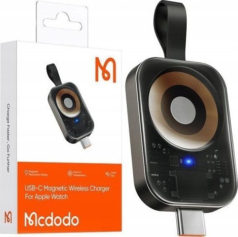 Ładowarka Mcdodo Ładowarka magnetyczna McDodo CH-2062 dla Apple Watch, USB-C (czarna)