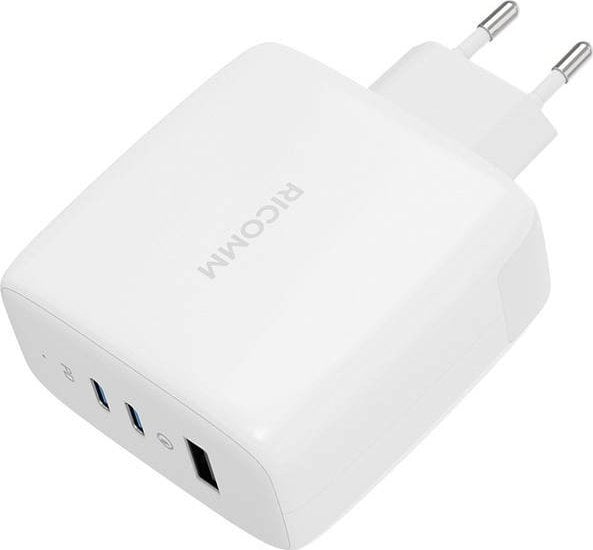 Ładowarka Ricomm Ładowarka sieciowa 120W GaN Ricomm RC1201 EU, 1xUSB-A, 2xUSB-C + kabel USB-C 2.1m