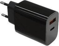 Incarcator TB Print Incarcator de perete 2x3A USB C + USB A negru