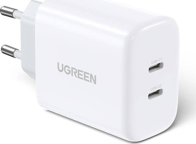 Ładowarka Ugreen Ładowarka sieciowa UGREEN CD243, 2x USB-C, 40W (biała)