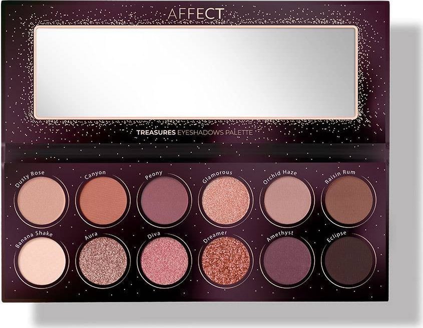 Afect AFFECT_Treasures Eyeshadows Palette Paleta de fard de pleoape 12x24g