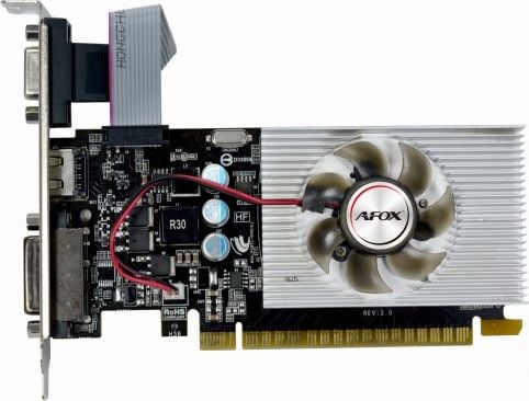 Placă Video NVIDIA GeForce GT 220, AFOX AF220-1024D3L2, 128 biți, 1 GB, 625 MHz, GDDR3, 400MHz, 300W, 16.5, PCI Express 2.0 x16, 2560x1600.