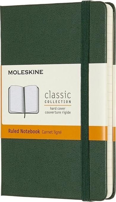 Agenda Moleskine, Classic Collection, 70 g / m2, A6, 9 x 14 cm, Verde